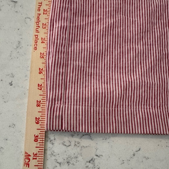BCBGMAXAZRIA TIE-FRONT PINSTRIPED
JUMPSUIT Pantsuit Jumper Red & White SIZE 0 - Picture 10 of 15